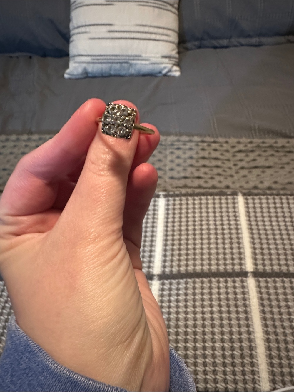 Square Cluster Diamond Ring